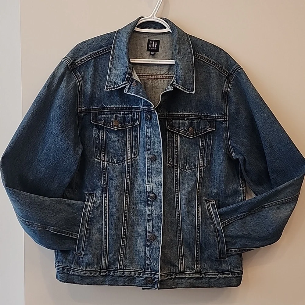GAP Denim Trucker Jacket XL - Picture 1 of 6
